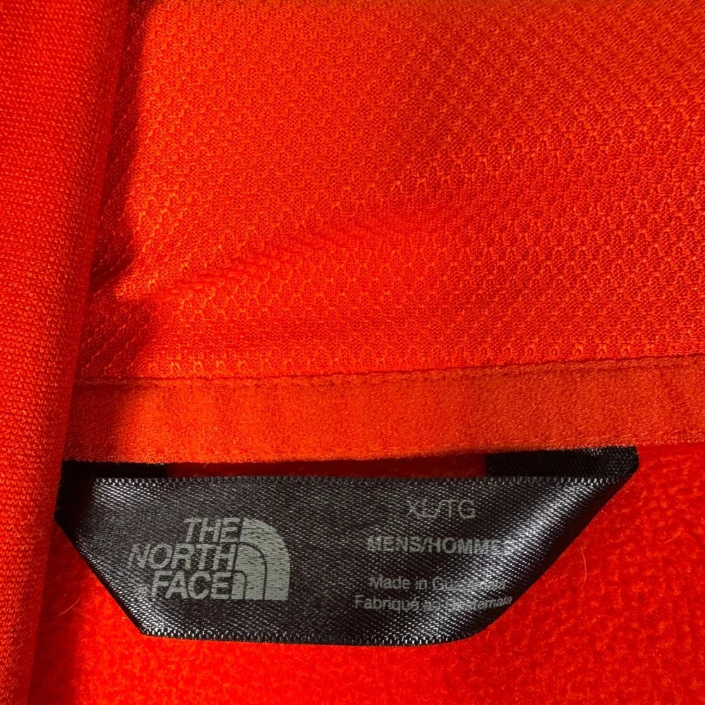 The North Face Hoodie Mens XL Orange Camo Box Logo Pullover Sweatshirt Casual